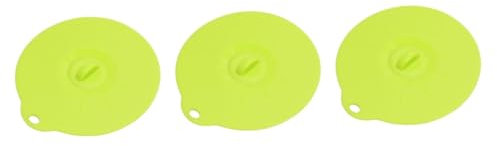 Zerodeko Green Silicone Bowl Covers 3-Pack Food Grade Airtight Lids for Microwave Oven Freezer Dishwasher Safe Kitchen Food Storage
