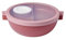 Mepal - Bento Lunch Bowl Vita - Multi-Compartment - Extra Bowl with lid, Dressing Container & Tray - Bento Box - Salad Lunch Box - Vivid Mauve