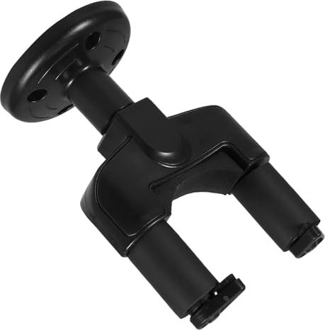 ibasenice Guitar Hanger 1 Pc Black Wall Mount Bracket Auto Locking Grip with Detachable Base Guitar Hook for Wall Rubber Protection Buckle Install Bracket