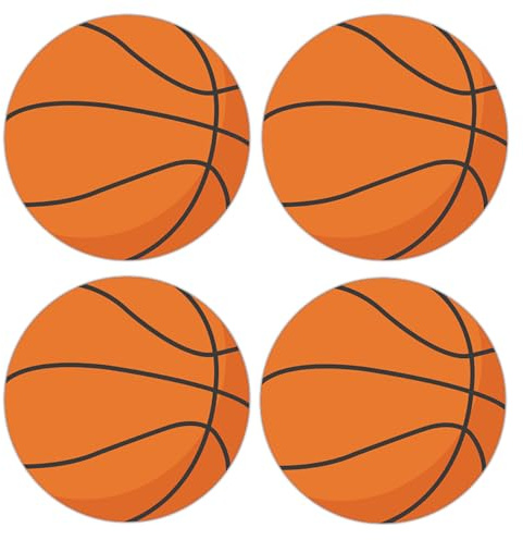 Große Basketball-Aufkleber, 15,2 cm, Sportball-Thema, Papieraufkleber, Basketball, Party-Dekorationen, Etiketten, selbstklebend, rund, dekorative Siegelaufkleber für Geburtstag, Schule, Klassenzimmer,