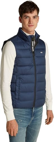 Tommy Jeans Men’s Lightweight Down Gilet, Blue (Dark Night Navy), XXL