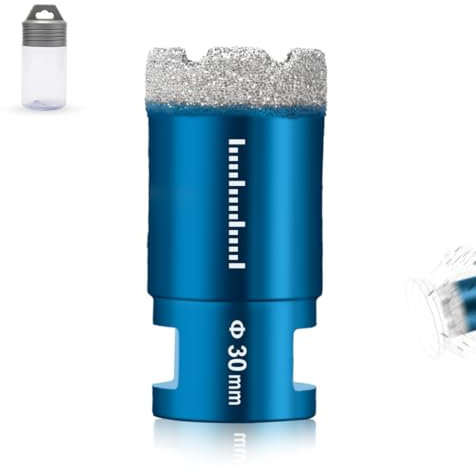 Fliesenbohrer 30mm x M14 Diamantbohrer Glasbohrer Fliesen Diamant Feinsteinzeug Bohrer für Keramik Granit Glas Porzellan Winkelschleifer