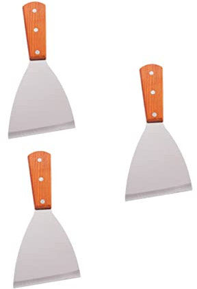 SHOWERORO Edelstahl-kochspatel Steakwender 3-teiliges Steakspatel-set Küchenhelfer Ergonomischer Griff Für Küche Esszimmer