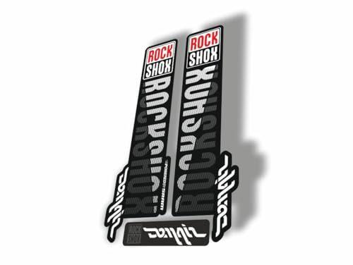 Fork Replacement Decal Sticker Compatibale for Rock Shox DOMAIN 2018 Series White Black (Matte)