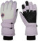 Long Keeper Guanti Invernali Termici Touch Screen per Uomo Donna Guanti Sci Impermeabili Guanti Termici Neve Antiscivolo per Sci Snowboard (Viola con Bianco - M, Circonferenza del Palmo: 19-22cm)