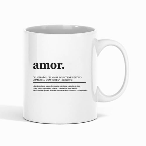 Taza Frase Definición Amor Regalo Familia Pareja Novio Novia Taza de Cerámica regalos originales (Amor)