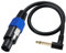 XAGMODSHN Speaker Cable Speakon Male to 6.35mm 1/4 Male Right Angle TS Speaker Cable Speak-on Jack to 1/4 6.5mm TS Plug