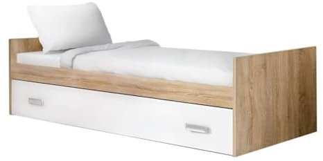 Shiito | Modelo Portobello - Cama Nido con Frontal | Acabado en Cambria-Blanco