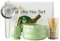 Set of 5 Matcha Tea Set with Whisk and Bowl, Matcha Kit for Ceremony Ceramic Matcha Bowl Gift for Tea Lovers(Green)