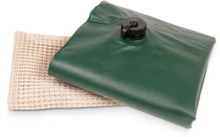 blizz-z Wassersack 80 Liter für Schubkarren grün 90 × 70 cm (1 Stück) | mobiler Faltbarer Wasserbehälter mit Antirutschmatte und Auslassventil | für Garten, Camping, Stall