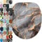 Sanilo Toilet Seat, Great Range of Colorful Toilet Seats, Stable Hinges, Easy to Mount (Marble Abstract)