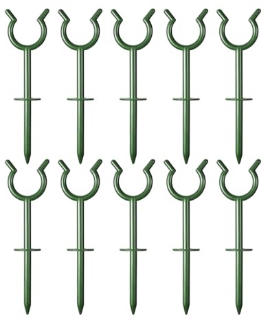 Tewzafiya Guides pour tuyaux de Jardin - Verts pour Tuyau et lumières Decor Support | 10 pièces Protection stabilisateur pour Irrigation et arrosage parterres de Fleurs Avenues Jardins Bords