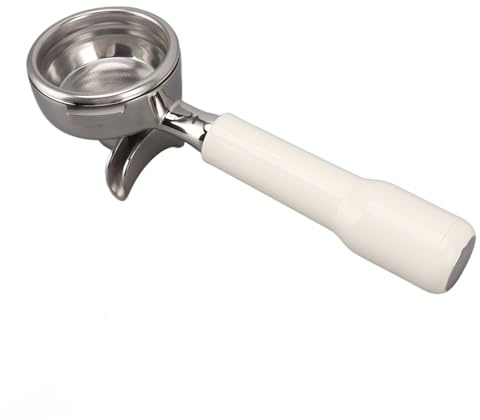 Riuulity Abnehmbarer 58-mm-Siebträger aus Edelstahl mit 2 Ohren und Filterhalter für die Nuova-Kaffeemaschine Barista. Unverzichtbar für den Heimgebrauch (WHITE)
