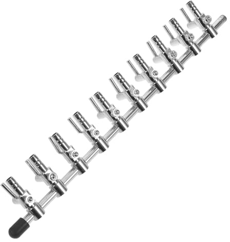 SWOOMEY Aquarium Air Pump Splitter Copper Nickel Plated Silver