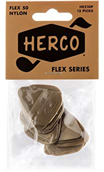 Jim Dunlop Herco HE210P .50 Nylon Medium Guitar Plectrums (12 Picks)
