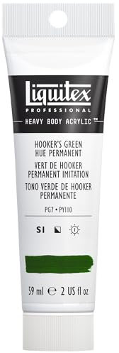 Liquitex 1045224 Professional Heavy Body Acrylfarbe in Künstlerqualität mit ausgezeichneter Lichtechtheit in buttriger Konsistenz, 59ml Tube - Hookers Grün permanent Imit.