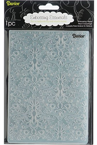 Darice 1217-63 Prägeschablone, Damast, Plastik, transparent, 12,7 x 17,8 x 0,4 cm