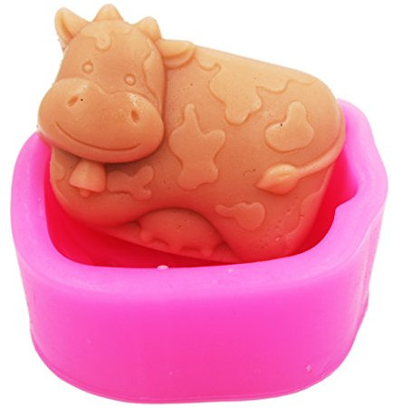 LC - Moules en silicone en forme de vache - Fabriqués à la main - Pour savon, gâteau, savon