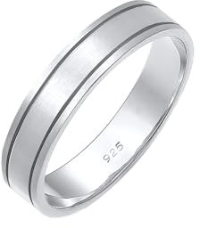 Elli PREMIUM Ring Damen Band Paar Hochzeit in 925 Sterling Silber