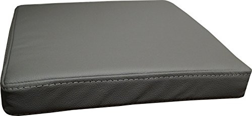 Quattro Meble Grau Echtleder Sitzkissen Lederkissen Sitzpolster fur Sessel Stuhle Bank doppelt genähtes Echt Leder Kissen Sitzauflage Auflage (B-50 x T-40 cm)