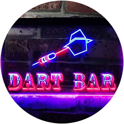 ADVPRO Dart Bar Club VIP Beer Pub Dual Color LED Barlicht Neonlicht Lichtwerbung Neon Sign Blau & Rot 300 x 210mm st6s32-m0118-br