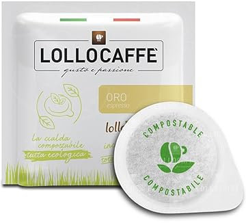 100 Cialde Filtro Carta 44Mm Lollo Caffe' Miscela Oro Espresso