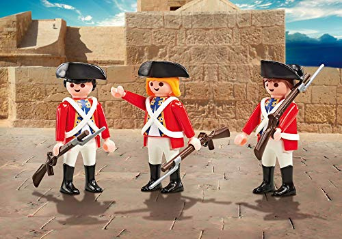 PLAYMOBIL 9886 3 Englische Soldaten Rotröcke (Folienverpackung)