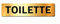 Targa Segnale Toilette WC Bagno in metacrilato Color Oro Lucido Specchio autoadesiva per Toilette WC Bagno mm 180x43x3
