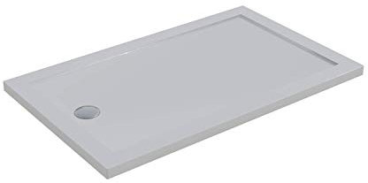 Piatto Doccia 80x140 Acrilico Bianco Lucido Ultraslim Altezza 4cm Piletta Inclusa