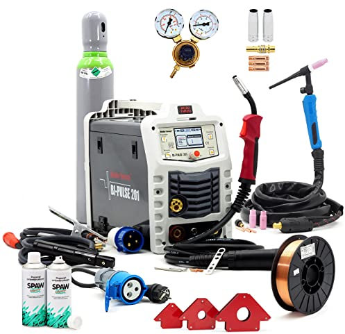 SET BI-PULSE™ 201 4in1 MIG/MAG Synergie Schweißgerät 200A WIG Schweißmachine CuSi3
