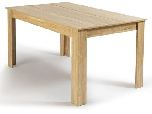 IDMarket - Rechteckiger Esstisch Georgia für 6 Personen, Buche-Nachbildung, 140 x 90 cm