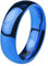 Taffstyle Band Ring Edelstahl Herrenring Damenring Partnerring Trauring Verlobungsring Damen Herren Blau Größe 63 (20.1) Breit 6mm