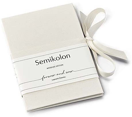 Semikolon 367181 Leporello Classico Wedding Edition 12,2 x 17,7 cm - 14 Fotos - Ziehharmonika-Fotobuch - chamois creme
