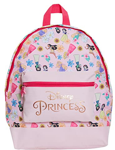 Disney-Prinzessinnen-Rucksack für Mädchen, Schulranzen, groß, Premium, rosa, Roségold, Reise, Lunch, Rucksack