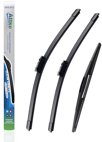 3 Wischer Vorne Scheibenwischer Wischerblätter 66.0 cm + 43.2 cm Heckscheibenwischer Wischerblätter 14 Zoll für Subaru Forester 2019-2022 OE Original Qualität (3 Stück)