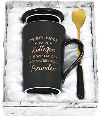 Abschiedsgeschenk für Kollegin Jobwechsel Tasse, 14oz Abschied Tasse Geschenk Kollegin Abschiedsgeschenk Jobwechsel, Personalisiert Kaffeetassen mit Spruch - Der Zufall machte uns zu Kollegin