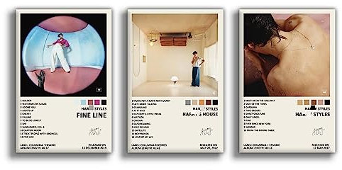 NILK Harry Poster Album Cover Limited Edition Posters (Set of 3) Unframed 8in X 12in(20 X 30cm)