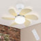 Glitzerlife Deckenventilator Mit Beleuchtung und Fernbedienung Leise - Deckenlampe 6 Flügeln Ø75 cm Ventilator Timing Deckenleuchte Einzelleuchte Fan Sommer-/Winter Schlafzimmer Esszimmer/Holzfarbe