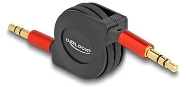 85369 - Audio Aufrollkabel 3,5 mm 3 Pin Klinkenstecker zu Klinkenstecker 90 cm