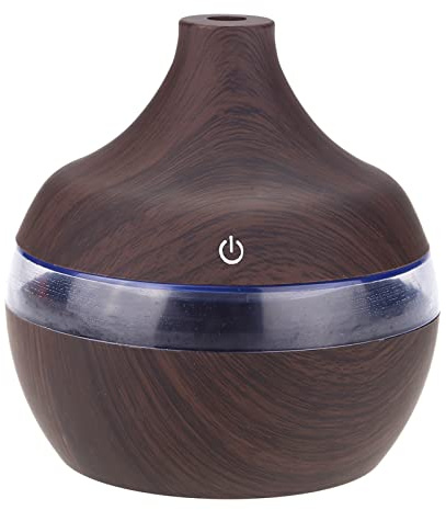 Luftbefeuchter Mit Holzmaserung, 300 Ml, Raumdiffusor, Farbenfroh, Leises Design, Automatische Abschaltung, Diffusoren Für Zuhause, Ideal Für Zuhause, Büro, Schlafzimmer, Wohnzimmer