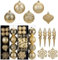50 Stück Weihnachtsdeko Weihnachtskugeln, Bruchsiche Goldene Christbaumkugeln Ornamente Weihnachtsbaumschmuck für Weihnachtsbaum Weihnachtsdekoration