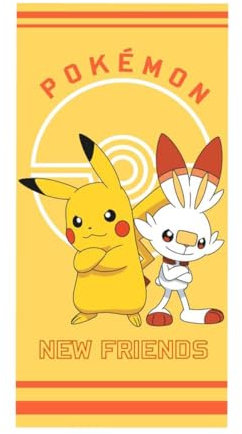Carbotex Pokemon New Friends Strandtuch Badetuch Duschtuch 70x140cm PIKA3230678-R