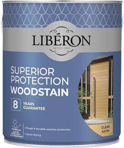 Libéron Superior Protection Woodstain - 8-Year Guarantee - Durable Weather Protection - UV-Resistant - Water-Repellent - Quick-Drying - Clear - 2.5 litres