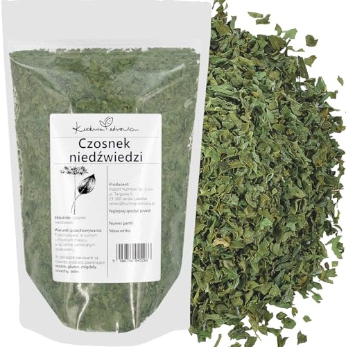 Aglio Orsino Essiccato 100g | Foglie Aromatiche Naturali per Insalate, Salse, Burro Aromatizzato, Piatti di Carne e Pesce, Cucina Creativa | KUCHNIA ZDROWIA