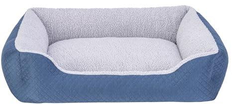 Schecker Hundebett - Dornumersiel - mit flauschigem Plüsch - abnehmbare Bezug - 105 x 80 cm