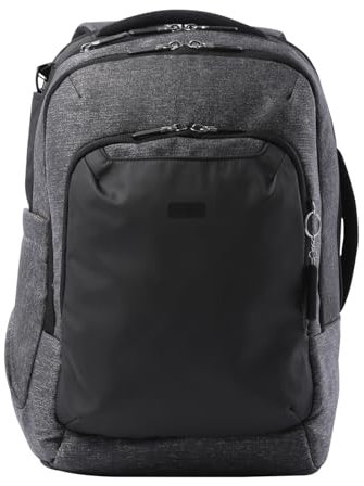 TOTTO - Mochila para Ordenador Portátil de 16 Pulgadas, Modelo GTX 2.0, RFID Blocker, 3 Compartimentos, Bolsillo Botella, Bolsillo Secreto, Correa para Maleta, Espaldar Ergonómico, Color Charcoal Mix