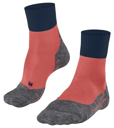 FALKE TK2 Explore Cool Short W Sso respirantes 1 paire, Chaussettes de randonnée Femme, Orange Coral 8017, 35-36