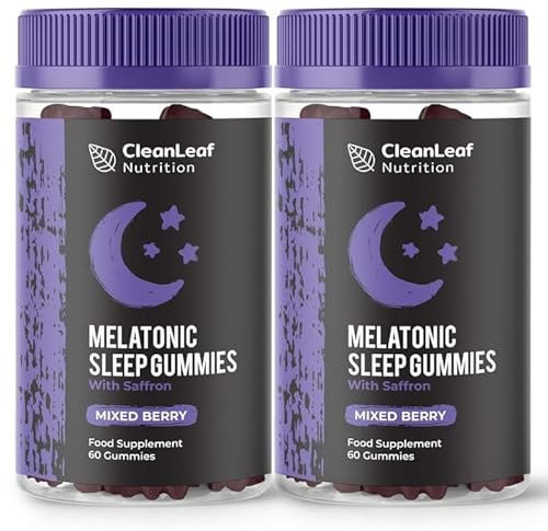 Twin Pack Natural Sleep Support Gummies for Adults - Melatonic Formula for Restful Nights, Sleep Gummies Promoting Natural Sleep Production, Promotes Healthy Sleep Patterns, 60 Count