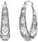 LeCalla 925 Sterling Silber Antik Filigran Ohrringe für Frauen | Mesh Filigran Oval Hoop Earring | Women's Click-Top Hoop Earrings 30MM
