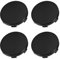 Nabendeckel für Renault Twingo 2/II Phase 2 BJ 2012-2014, Radnabenabdeckung Set ABS Kunststoff Aluminium Nabenkappen für Felgen Radnaben Felgendeckel Felgenkappen,60mm-Black